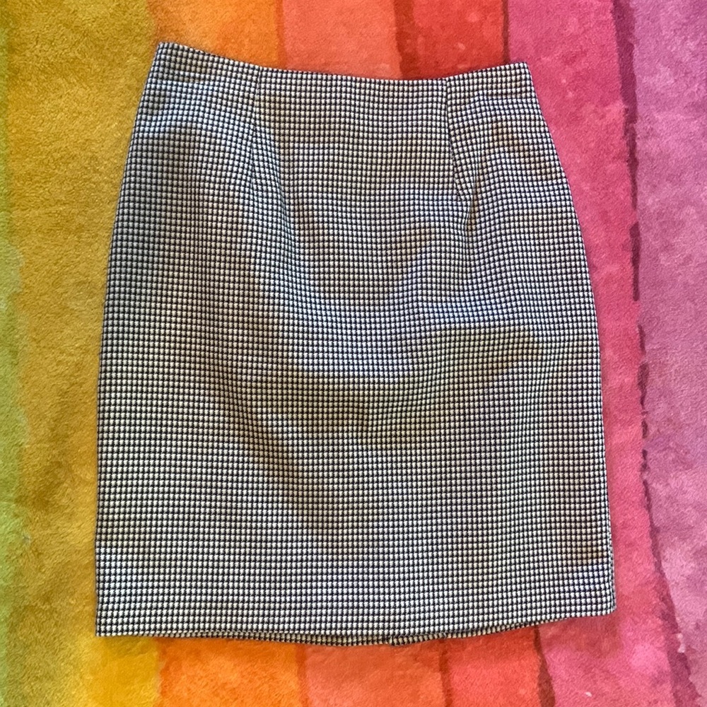 Vintage Black & White Pencil Skirt